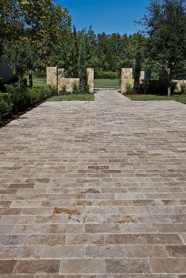 6x12 Roman Blend BRUSHEDChiseled TRAVERTINE Paver