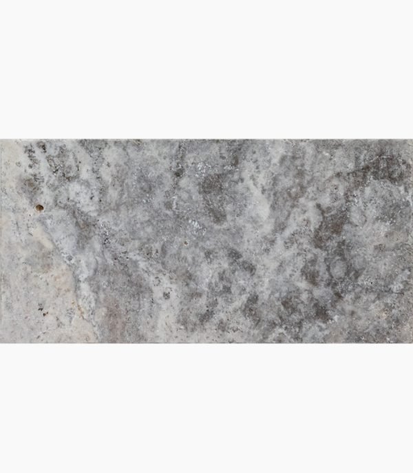 6x12 SILVER Tumbled Travertine PAVER - Stone-Mart