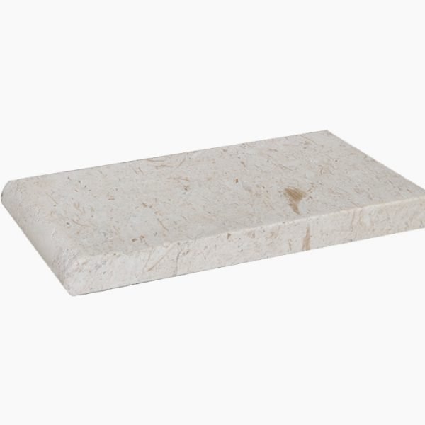 12x24 IVORY Tumbled Travertine COPING - Stone-Mart