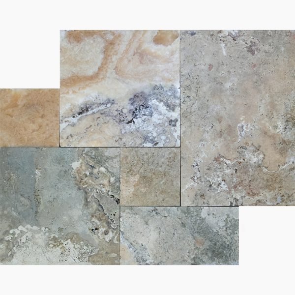 Shell Stone Paver - 24x24 Shell Stone Tumbled Limestone Paver - Stone-Mart